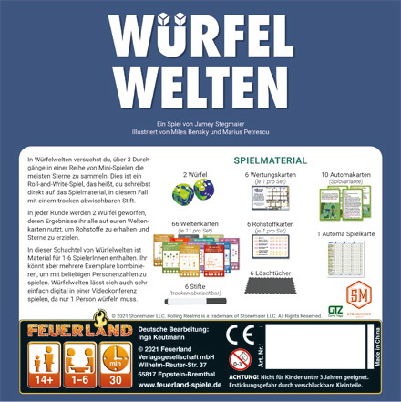 W�rfelwelten, Feuerland Spiele