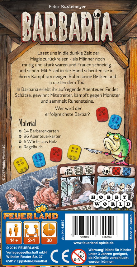 Barbaria, Feuerland Spiele